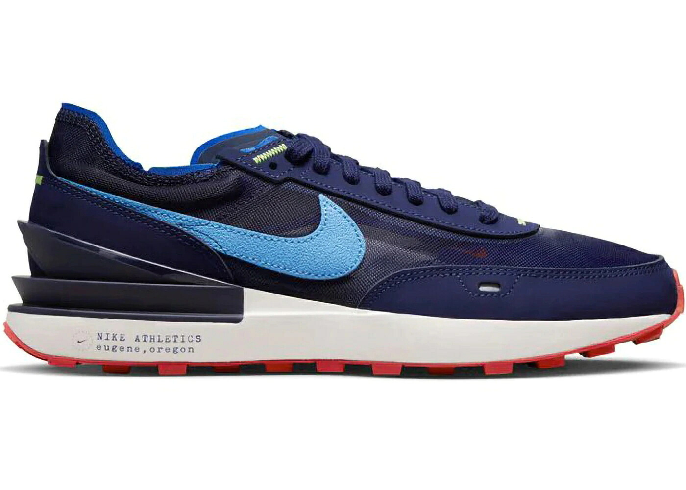 ナイキ ワッフル オレゴン 青色 ブルー ゲーム 赤 レッド ゲームロイヤル 青 スニーカー メンズ NIKE WAFFLE ONE SE EUGENE, OREGON / BLACKENED BLUE GAME ROYAL RED｜スニケス