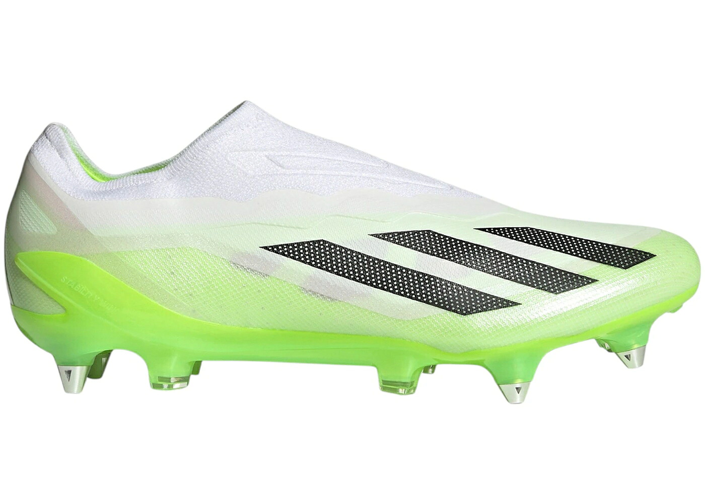 アディダス 白色 ホワイト コア 黒色 ブラック CRAZYFAST.1 スニーカー メンズ ADIDAS X LACELESS SG CLOUD WHITE CORE BLACK LUCID LEMON / CLOUD WHITE CORE BLACK LUCID