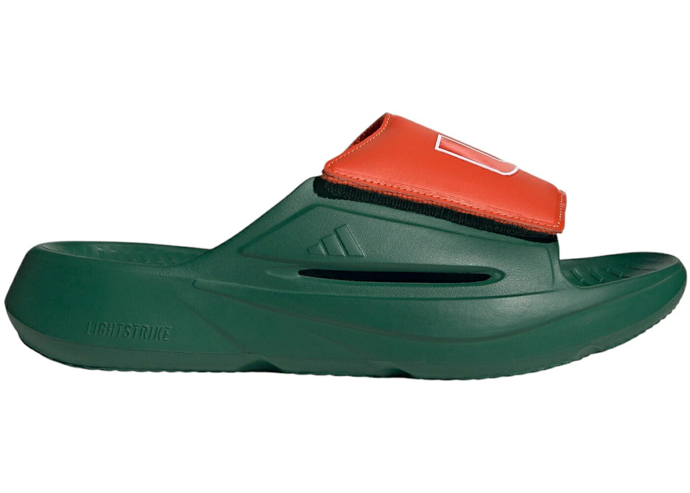 アディダス サンダル マイアミ ハリケーンズ 緑 グリーン スニーカー メンズ ADIDAS LIGHTBLAZE SLIDE MIAMI HURRICANES / DARK GREEN DARK GREEN COLLEGIATE