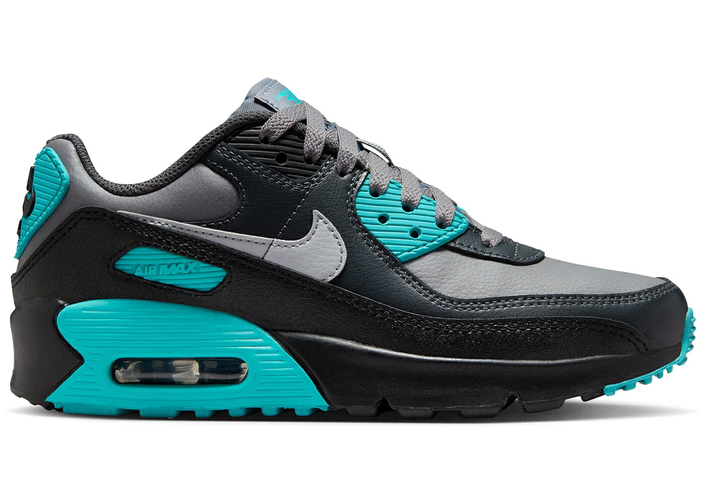 ナイキ マックス クール 灰色 グレー 黒色 ブラック エアマックス ジュニア キッズ NIKE AIR MAX 90 LTR COOL GREY DUSTY CACTUS BLACK WOLF (GS) / COOL GREY DUSTY CACTUS BLACK ベビー マタニティ スニーカー|スニケス