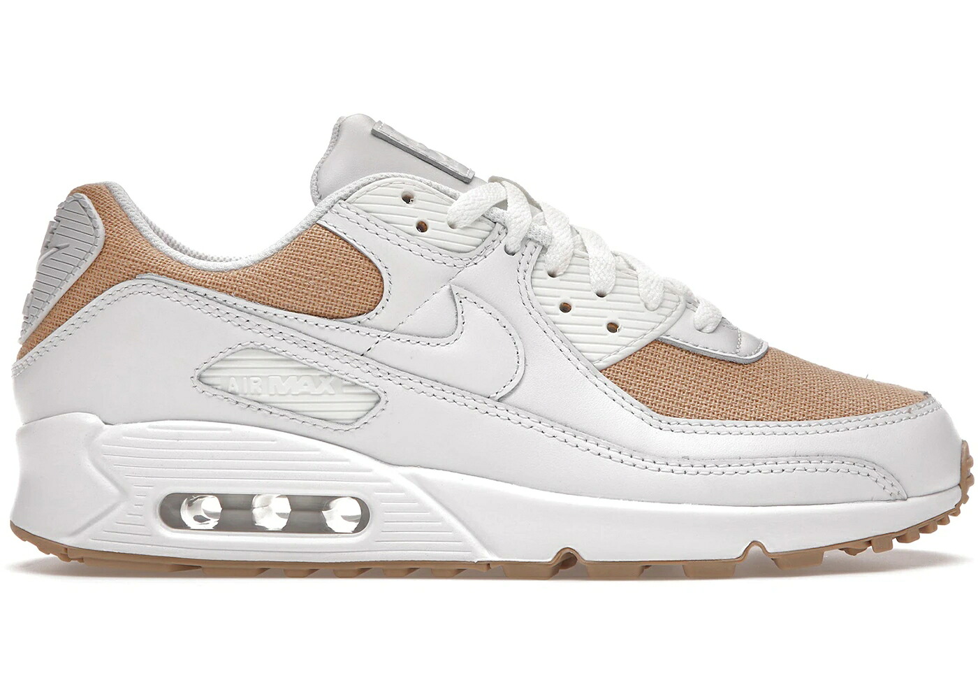 ナイキ マックス 白色 ホワイト クリーム エアマックス スニーカー メンズ NIKE AIR MAX 90 BURLAP / WHITE CREAM BURLAP