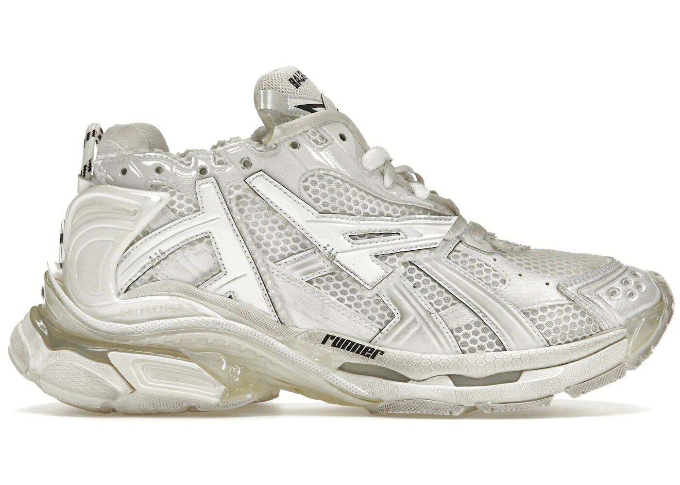 バレンシアガ レザー フリー 白色 ホワイト スニーカー メンズ BALENCIAGA RUNNER LEATHER FREE WHITE /