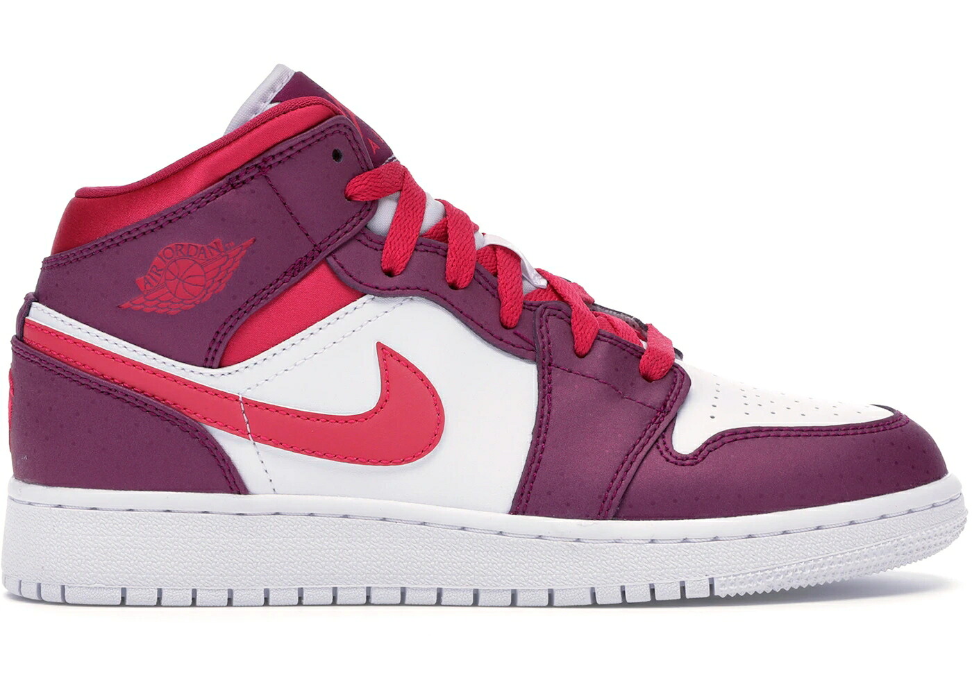 ナイキ ジョーダン ミッド 混雑時 サクラ色 白いこと 白いこと お坊っちゃん キッズ JORDAN 1 MID TRUE BERRY RUSH PINK (GS) / TRUE BERRY RUSH PINK WHITE もの言う花 マタニティ スニーカー
