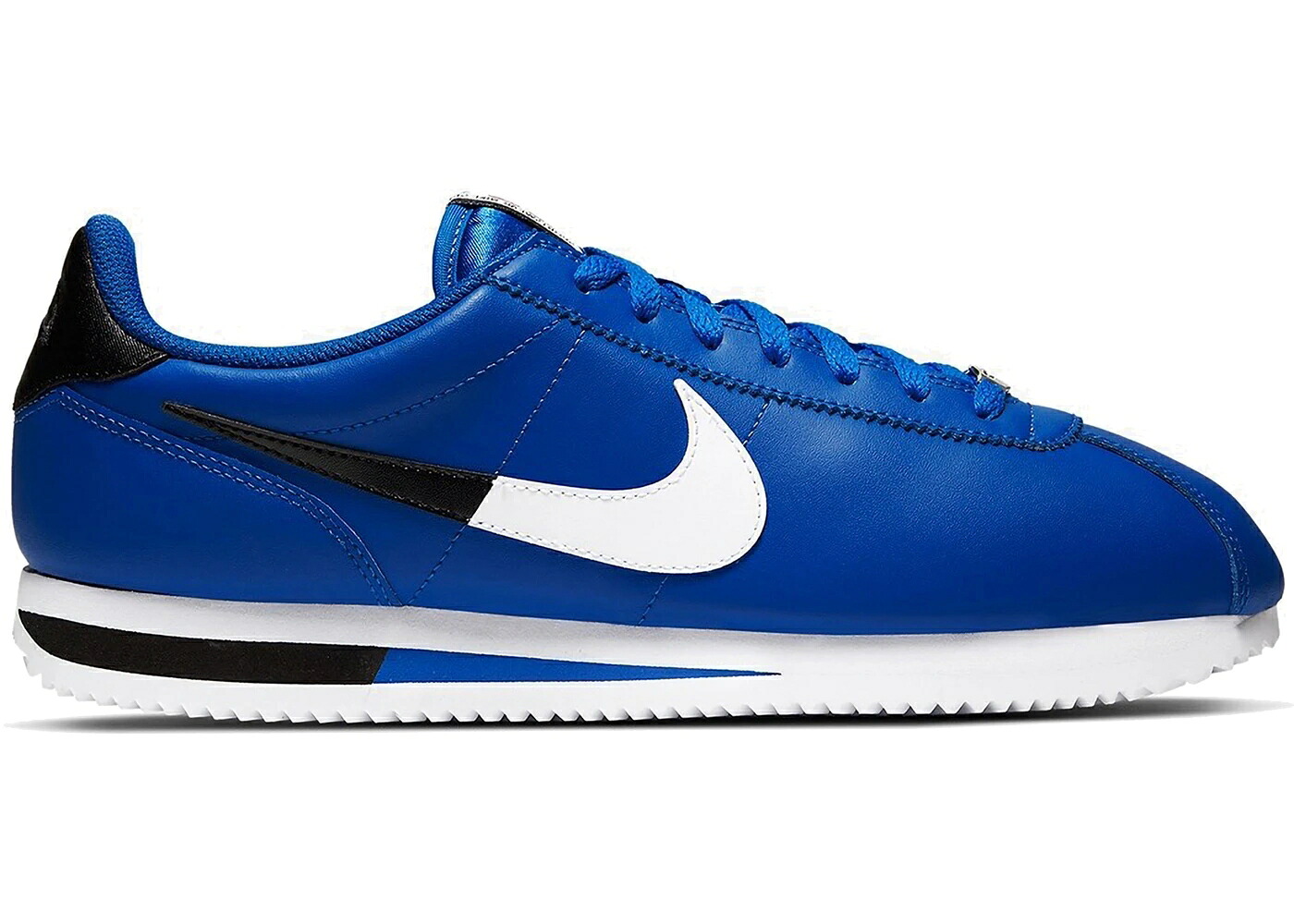 ナイキ コルテッツ ゲーム 黒色 ブラック 白色 ホワイト ゲームロイヤル 青 ブルー スニーカー メンズ NIKE CORTEZ BASIC NBA GAME ROYAL / GAME ROYAL BLACK WHITE WHITE