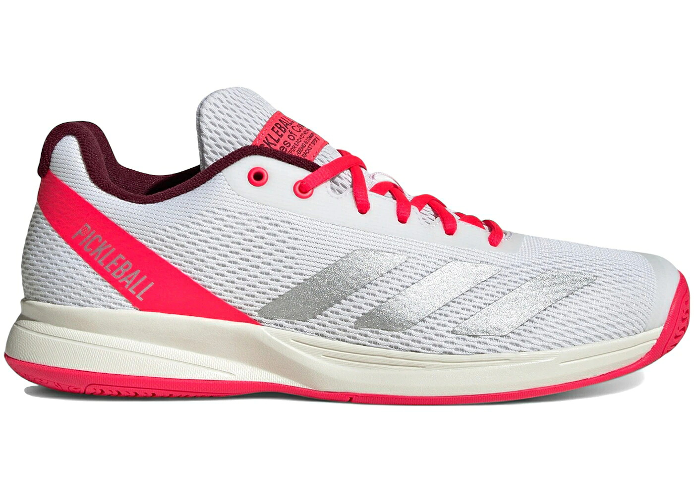 アディダス 白いこと 白いこと しろがね色 しろがね色 赤 赤いこと スニーカー メンズ ADIDAS PICKLEBALL CLOUD WHITE SILVER METALLIC LUCID RED / CLOUD WHITE SILVER METALLIC