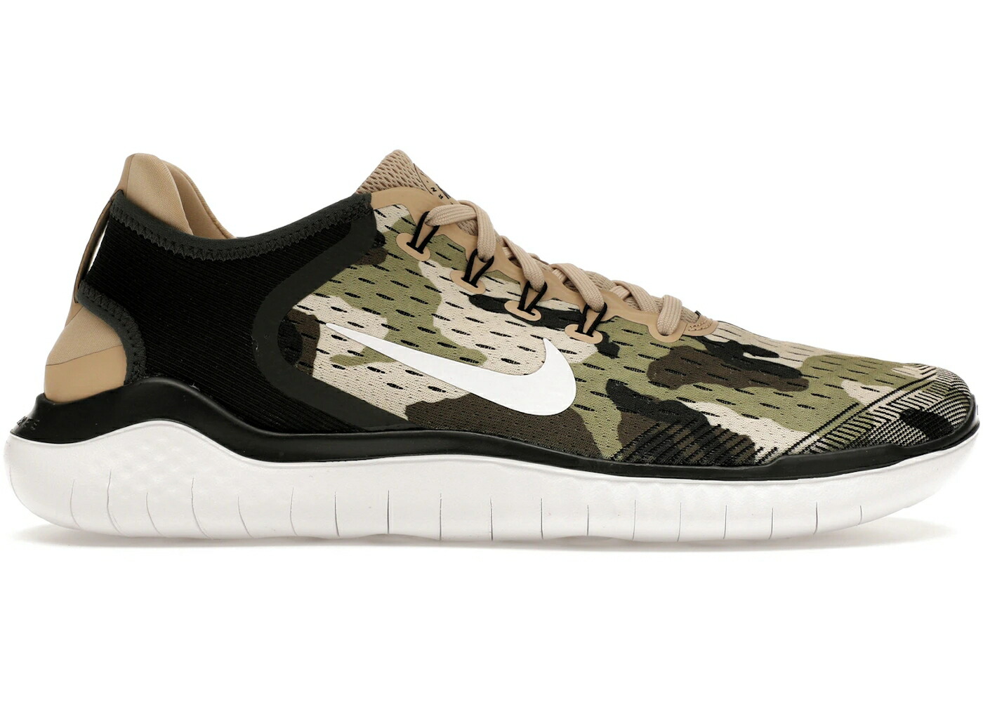 ナイキ 無償性 家鴨柄 白いこと 白いこと スニーカー メンズ NIKE FREE RN 2018 GPX SEQUOIA CAMO / SEQUOIA WHITE WHITE