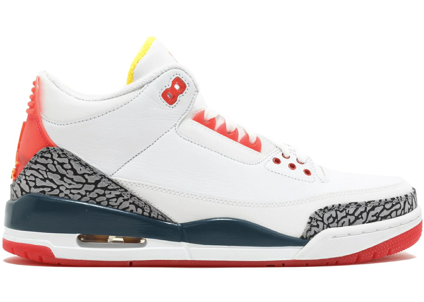 ナイキ ジョーダン 白色 ホワイト レーザー クリムゾン スニーカー メンズ JORDAN 3 RETRO SOLEFLY LOTTO / WHITE LASER CRIMSON NIGHTSHADE