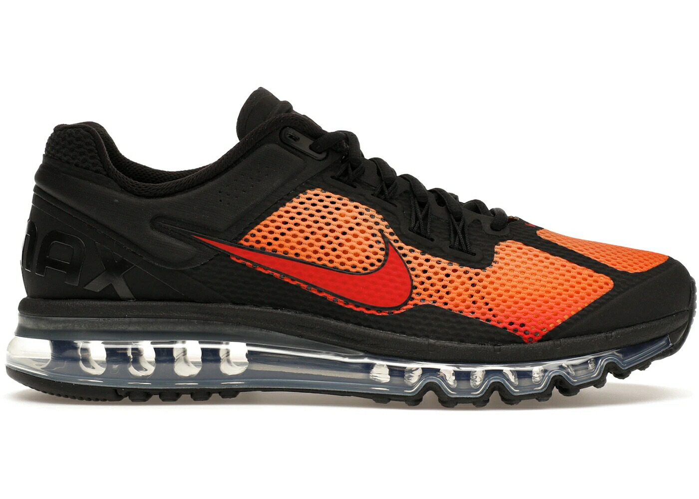 ナイキ マックス 黒色 ブラック 橙 オレンジ 赤 レッド エアマックス スニーカー メンズ NIKE AIR MAX 2013 SUNSET / BLACK ORANGE RED