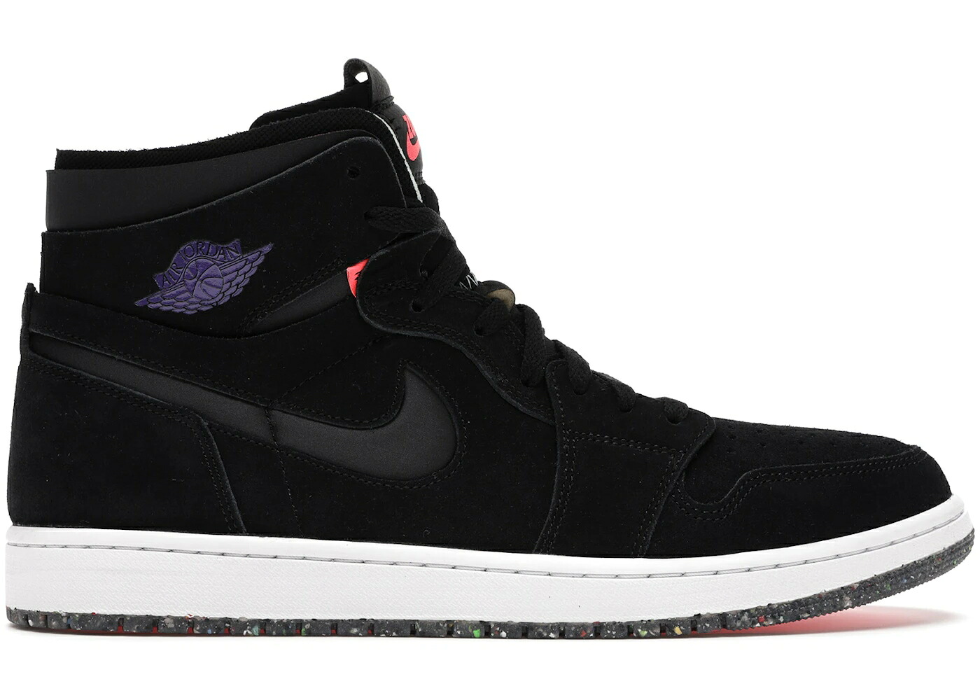 ナイキ ジョーダン ハイ ズーム コート 紫 パープル 黒色 ブラック スニーカー メンズ JORDAN 1 RETRO HIGH ZOOM COURT PURPLE / BLACK COURT PURPLE HOT PUNCH｜スニケス