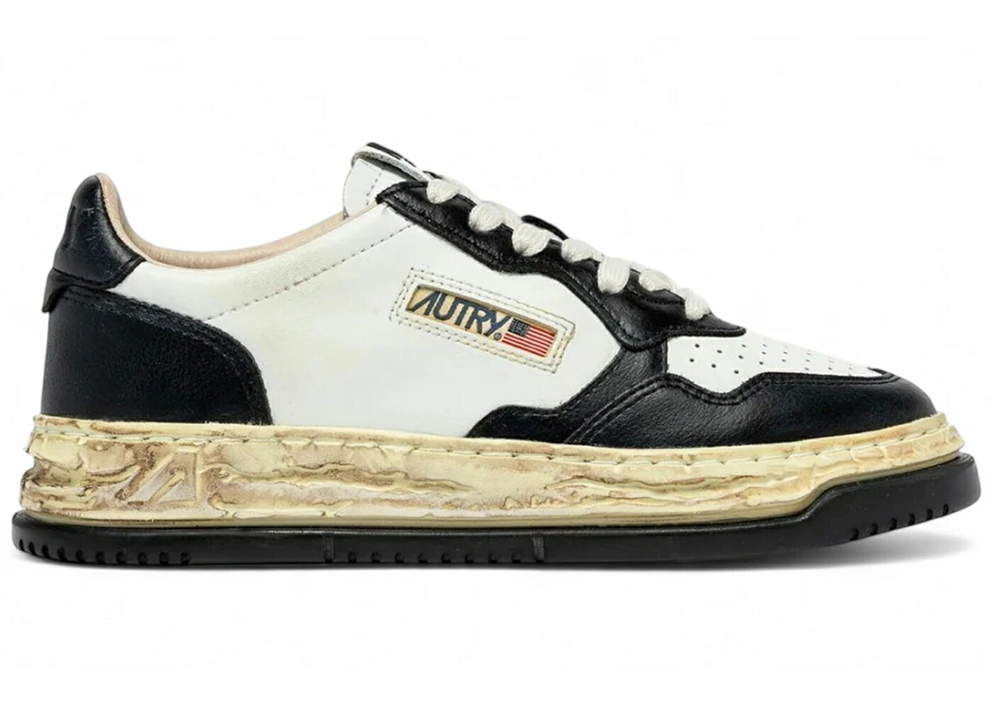 ビンテージ ヴィンテージ ジェネラル 白色 ホワイト 黒色 ブラック スニーカー メンズ AUTRY MEDALIST LOW SUPER VINTAGE MAISON MIHARA YASUHIRO GENERAL SCALE WHITE BLACK / WHITE BLACK