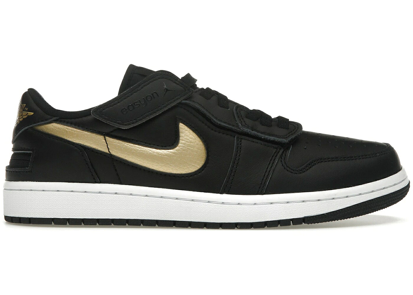 ナイキ ジョーダン 黒いこと 黒いこと 白いこと 白いこと ゴールド スニーカー メンズ JORDAN 1 LOW FLYEASE BLACK WHITE METALLIC GOLD / BLACK WHITE METALLIC GOLD