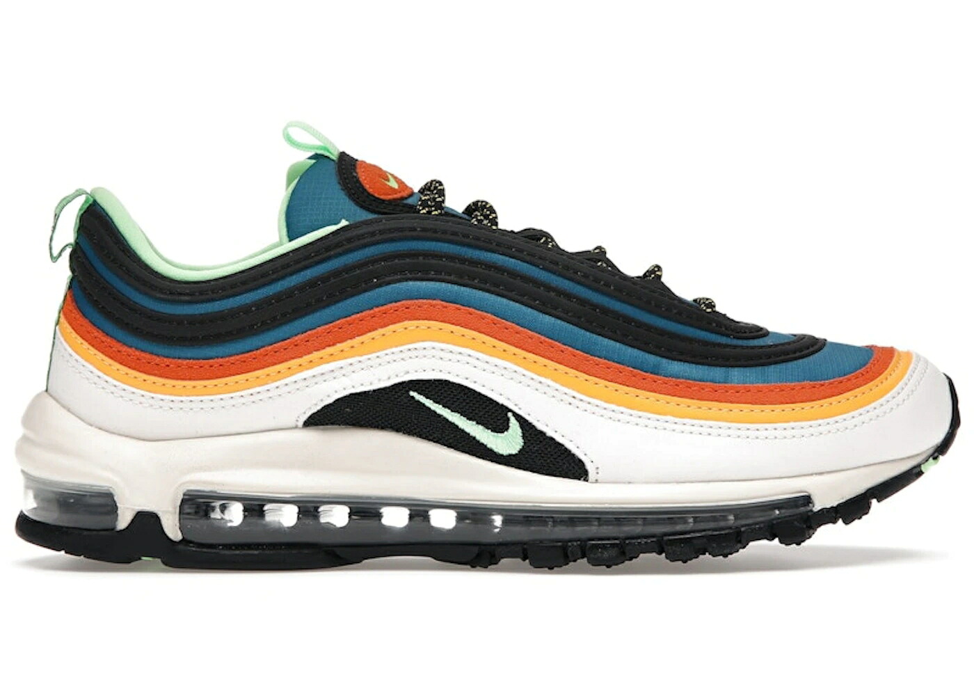 ナイキ マックス 緑 グリーン 黒色 ブラック エアマックス スニーカー メンズ NIKE AIR MAX 97 GREEN ABYSS ILLUSION / GREEN ABYSS PHANTOM BLACK