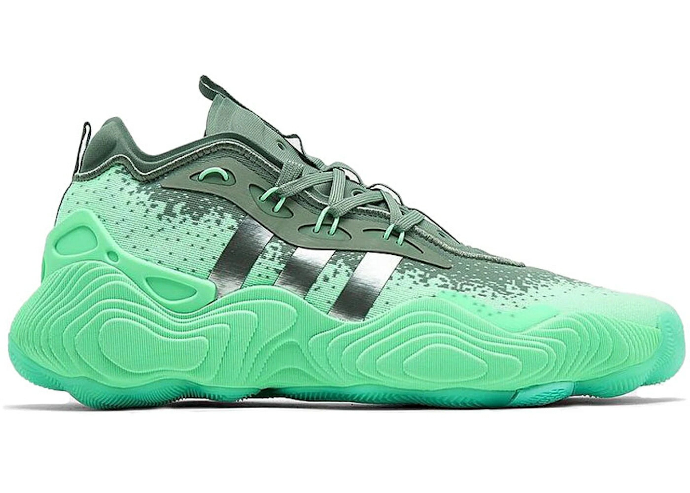アディダス 翡翠 ジェード 銀色 シルバー スニーカー メンズ ADIDAS TRAE YOUNG 3 JADE / PULSE MINT SILVER METALLIC