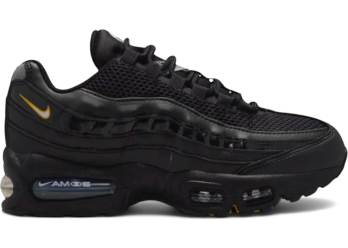 ナイキ マックス バブル 黒色 ブラック ゴールド エアマックス スニーカー メンズ NIKE AIR MAX 95 SE BIG BUBBLE TOTAL 90 BLACK / BLACK METALLIC GOLD METALLIC