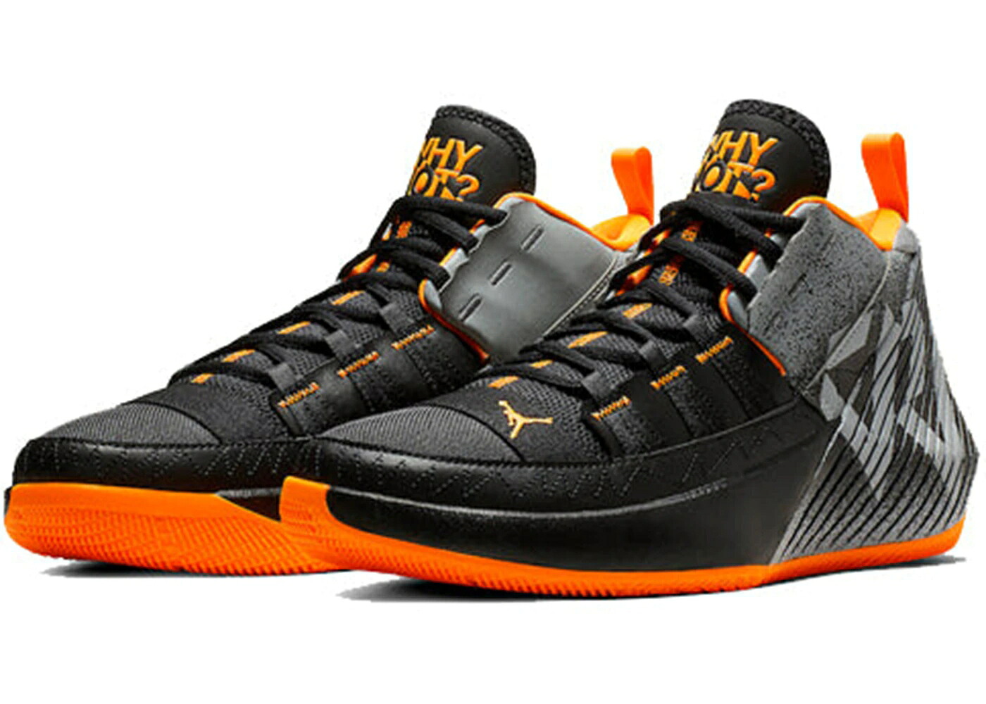 ナイキ ジョーダン 黒いこと 黒いこと 薄墨色 薄墨色 橙 オレンジ色 ZER0.1 スニーカー メンズ JORDAN WHY NOT CHAOS BLACK / BLACK PARTICLE GREY TOTAL ORANGE