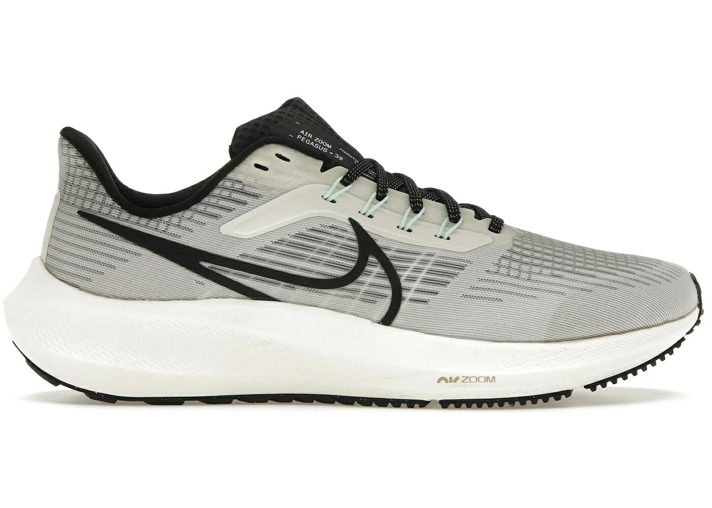 ナイキ ズーム ペガサス 灰色 グレー 黒色 ブラック ズームペガサス スニーカー メンズ NIKE AIR ZOOM PEGASUS 39 PHANTOM GREY BLACK / PHANTOM BLACK SAIL MINT FOAM