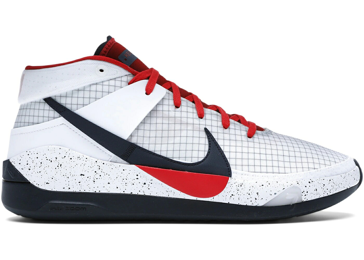 ナイキ サー青少年 白いこと 白いこと 赤 赤いこと スニーカー メンズ NIKE KD 13 USA / WHITE OBSIDIAN UNIVERSITY RED