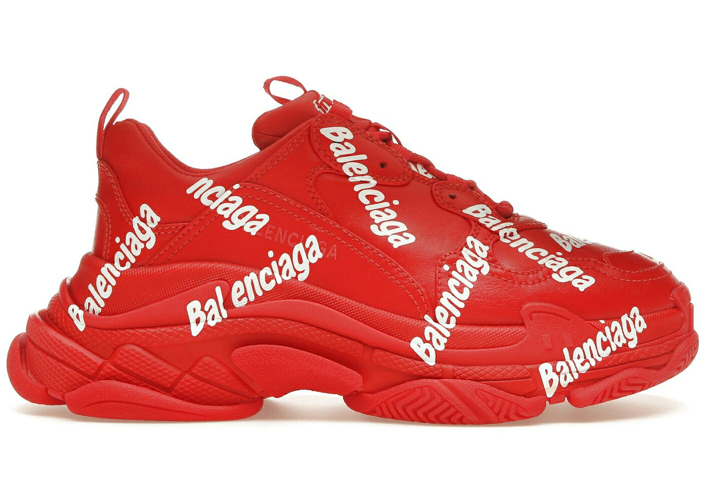 バレンシアガ 赤 レッド 白色 ホワイト スニーカー メンズ BALENCIAGA TRIPLE S ALL OVER TOMATO RED WHITE / TOMATO RED WHITE