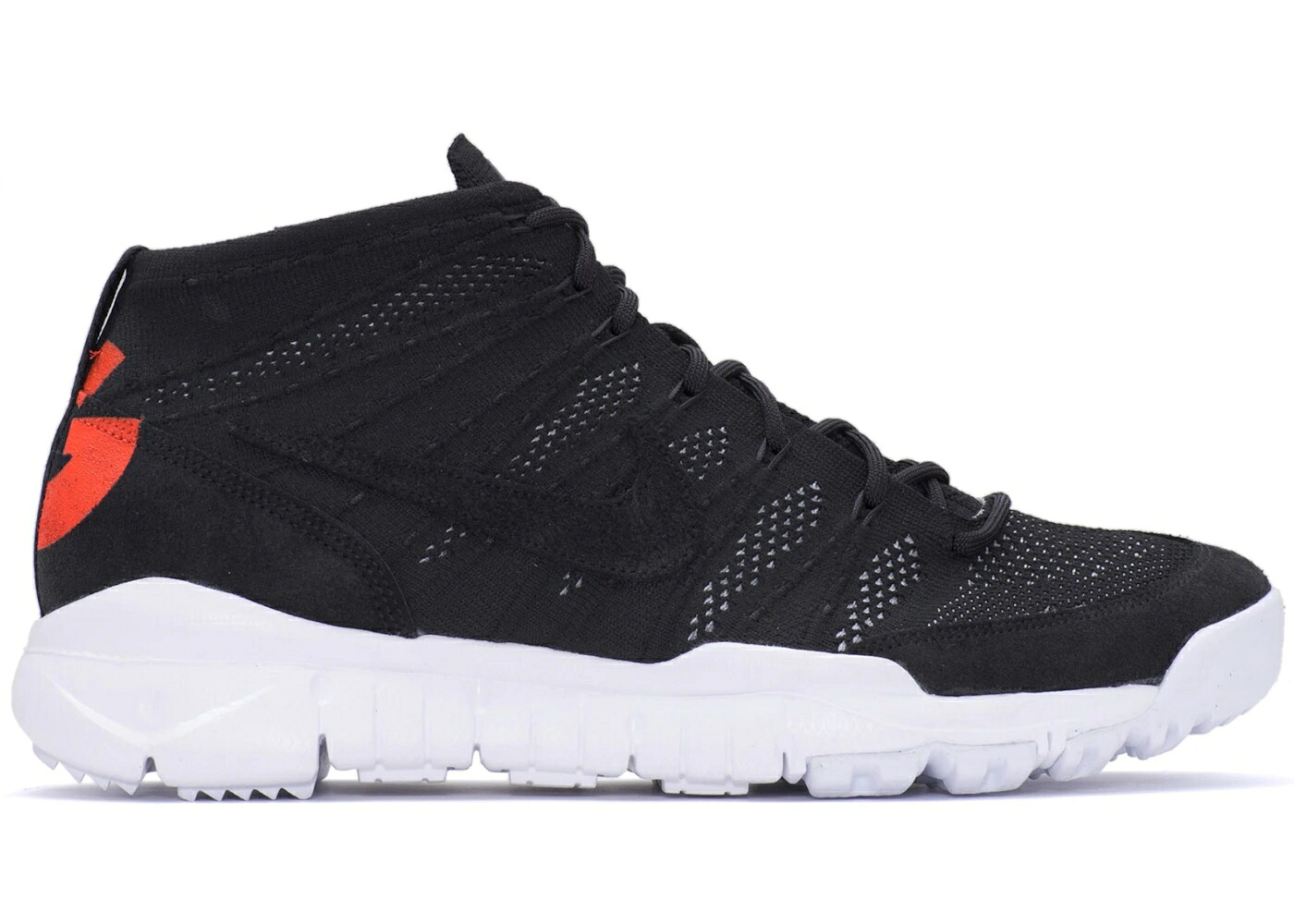 ナイキ 飛球編み物 調教師 チャッカ 黒いこと 黒いこと 白いこと 白いこと スニーカー メンズ NIKE FLYKNIT TRAINER CHUKKA SFB ACG BLACK / BLACK WHITE ANTHRACITE BLACK