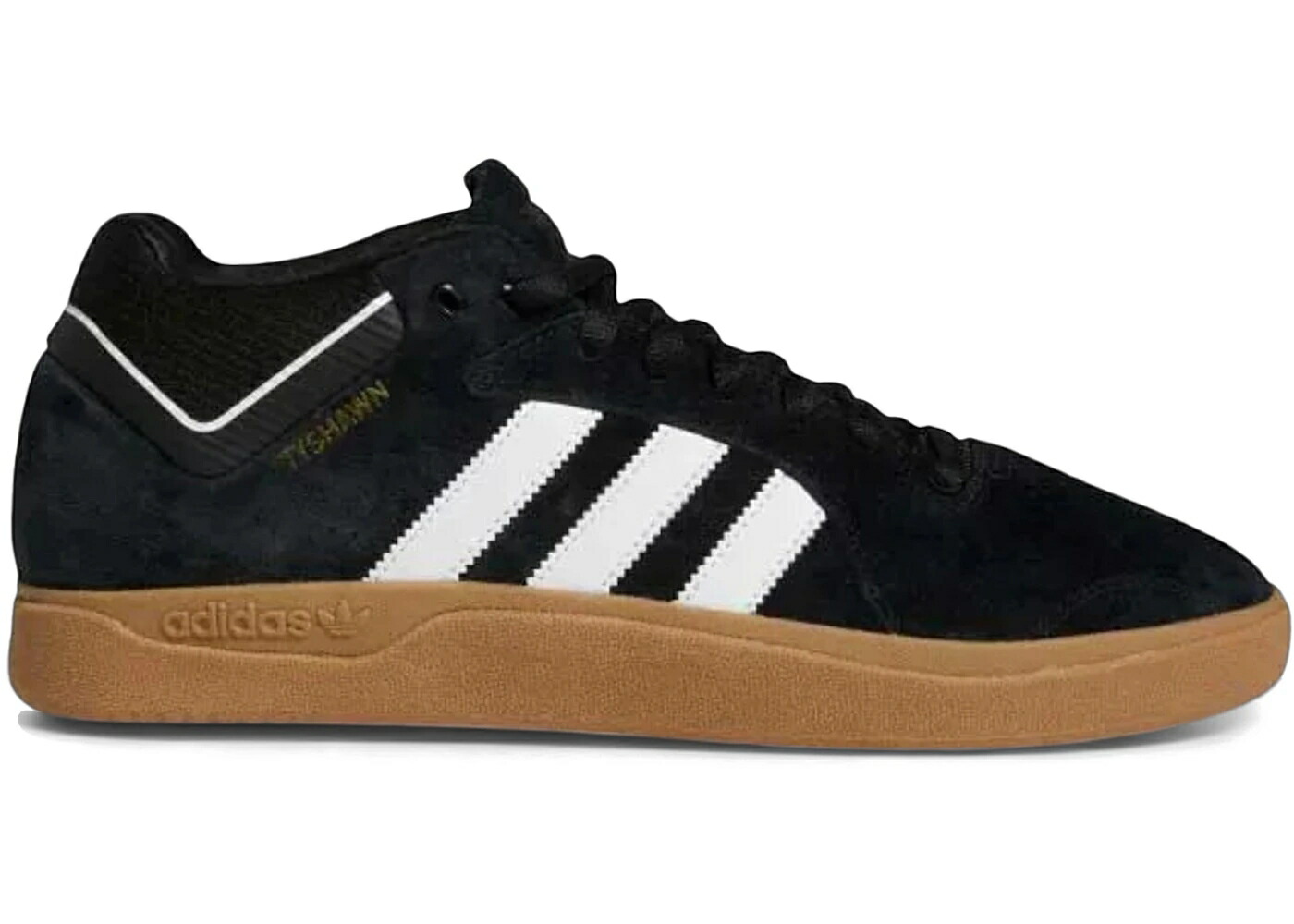 アディダス 黒色 ブラック コア 白色 ホワイト ゴールド スニーカー メンズ ADIDAS TYSHAWN BLACK GUM / CORE BLACK CLOUD WHITE GOLD｜スニケス 23,714円