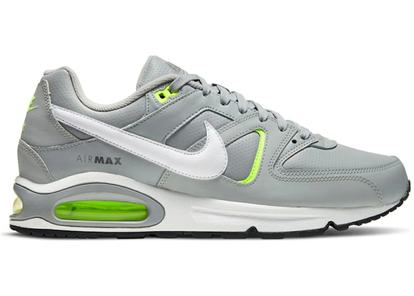 ナイキ マックス コマンド レザー 灰色 グレー 白色 ホワイト エアマックス スニーカー メンズ NIKE AIR MAX COMMAND LEATHER LIGHT SMOKE GREY WHITE VOLT / LIGHT SMOKE GREY WHITE VOLT