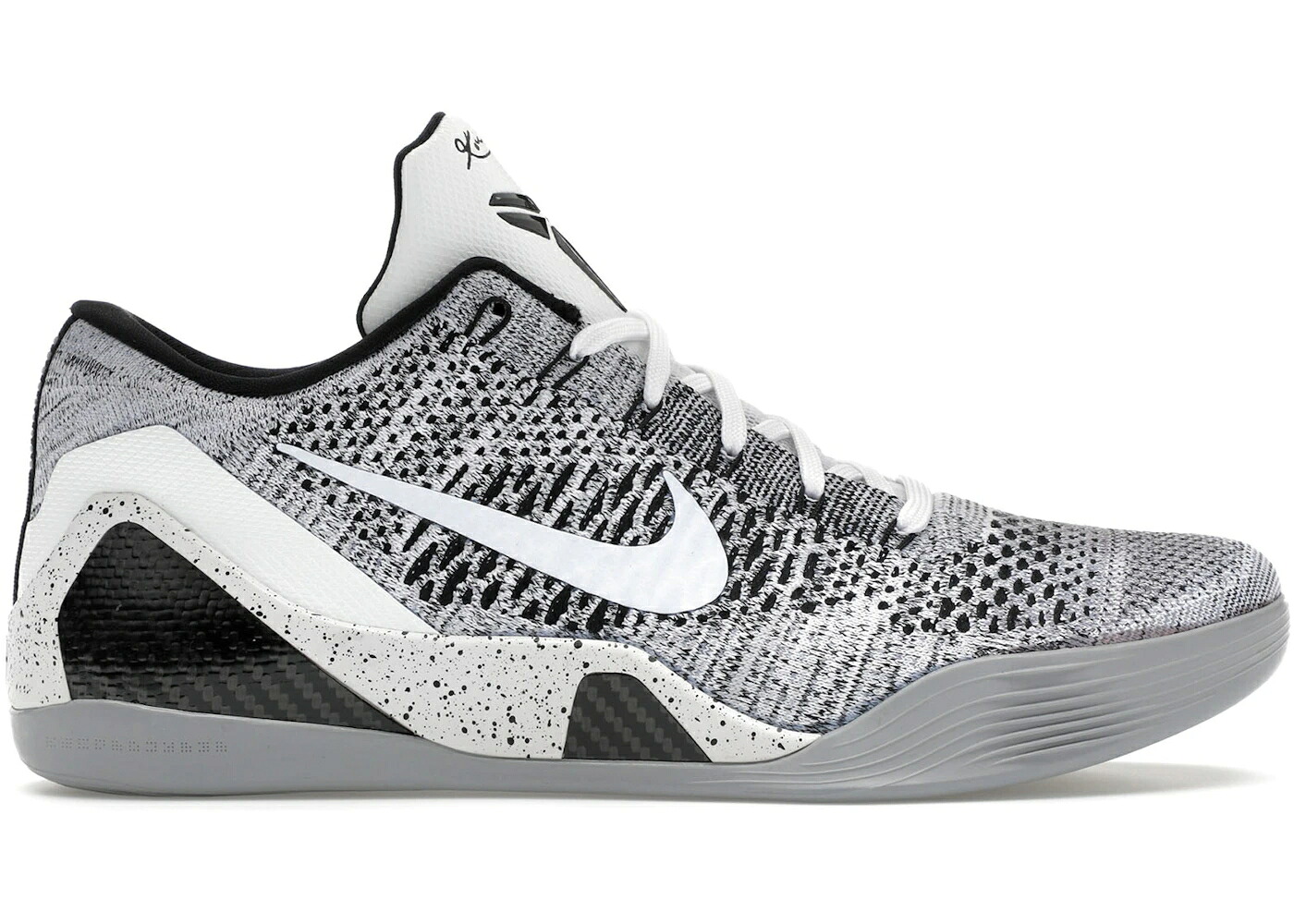 ナイキ コービー エリート 白色 ホワイト 黒色 ブラック 灰色 グレー スニーカー メンズ NIKE KOBE 9 ELITE LOW BEETHOVEN / WHITE BLACK WOLF GREY