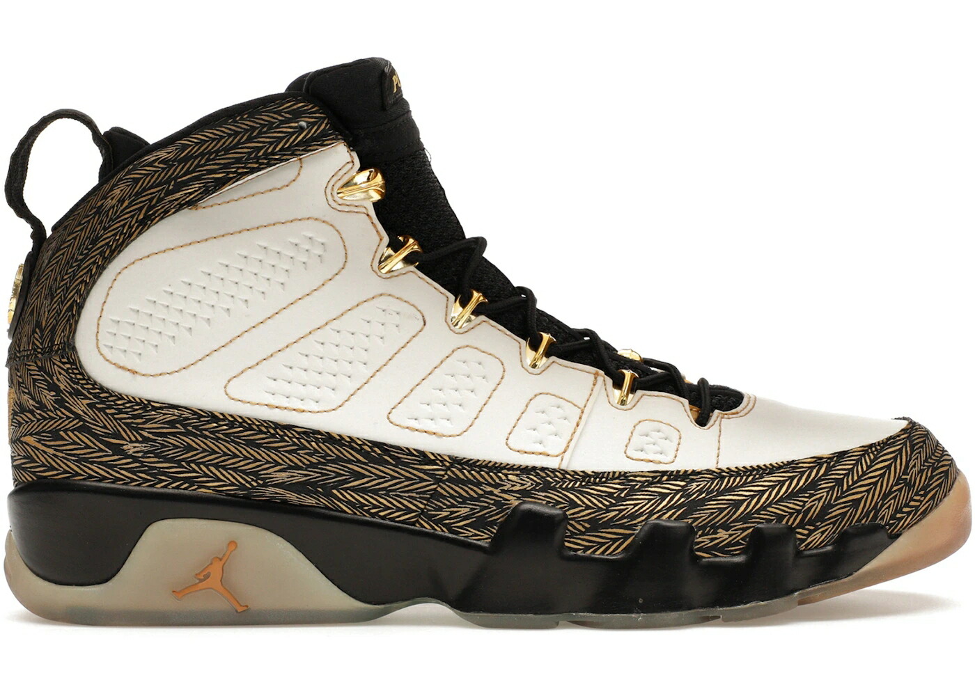 ナイキ ジョーダン 白色 ホワイト ゴールド 黒色 ブラック スニーカー メンズ JORDAN 9 RETRO DOERNBECHER POLLITO / WHITE METALLIC GOLD BLACK