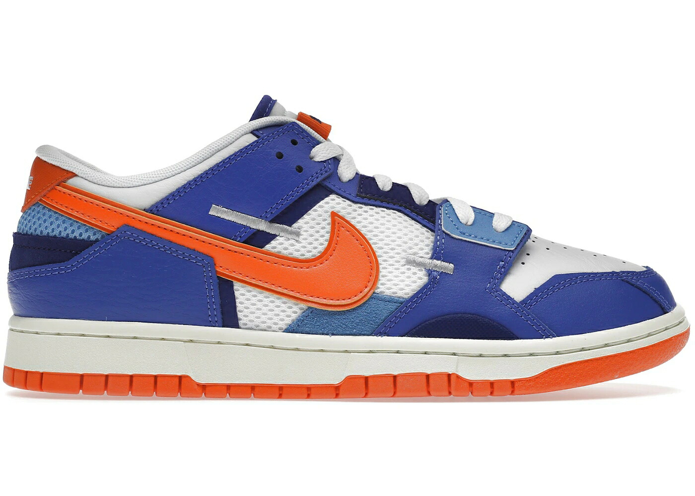 ナイキ ダンク ニックス 青色 ブルー 橙 オレンジ 白色 ホワイト ダンクロー スニーカー メンズ NIKE DUNK LOW SCRAP KNICKS / BLUE ORANGE WHITE