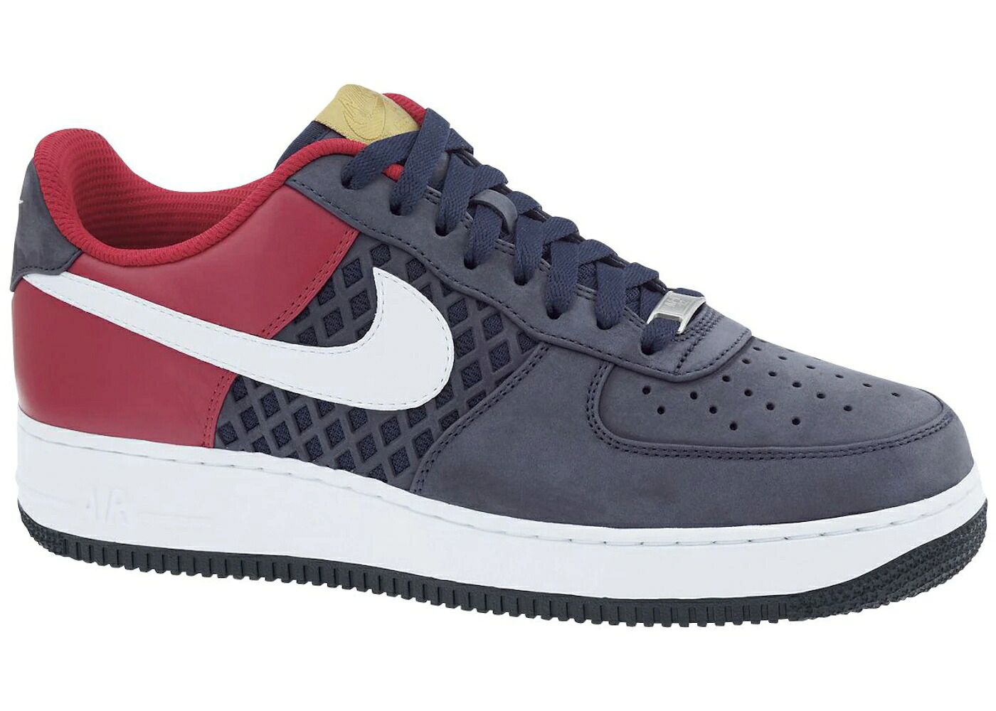 ナイキ プレミアム 赤 レッド 白色 ホワイト エアフォース スニーカー メンズ NIKE AIR FORCE 1 LOW PREMIUM BIRDS NEST OBSIDIAN RED / DARK OBSIDAN WHITE VRSTY RED