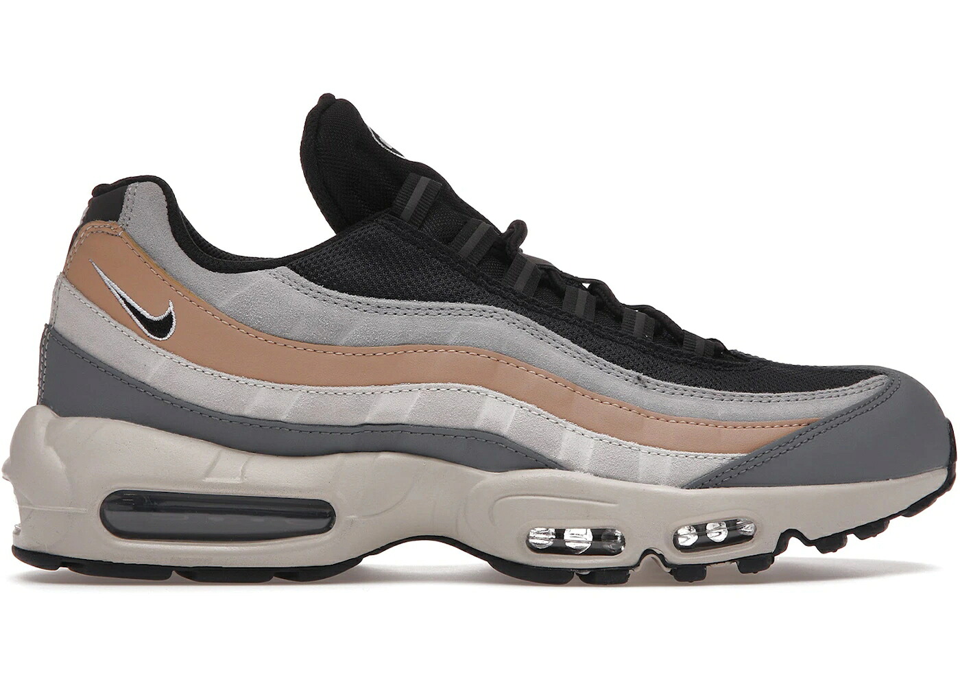 ナイキ マックス 黒色 ブラック ベージュ 灰色 グレー エアマックス スニーカー メンズ NIKE AIR MAX 95 BLACK BEIGE GREY / BLACK BEIGE GREY NEUTRAL GREY