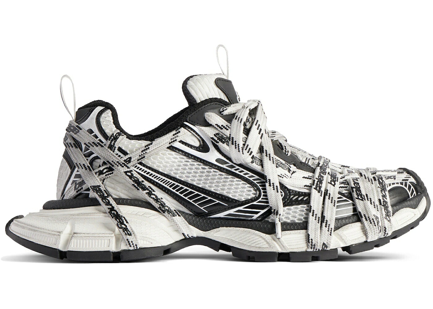 バレンシアガ 白色 ホワイト 黒色 ブラック スニーカー メンズ BALENCIAGA 3XL EXTREME LACES WHITE BLACK / WHITE BLACK