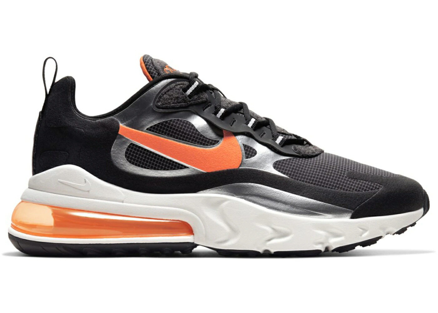 ナイキ マックス リアクト 黒いこと 黒いこと 橙 オレンジ色 大気圏マックス スニーカー メンズ NIKE AIR MAX 270 REACT BLACK TOTAL ORANGE / BLACK TOTAL ORANGE