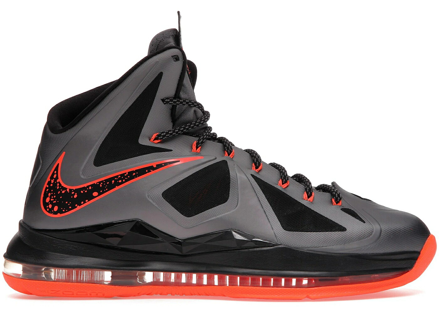 ナイキ レブロン 濃灰色 橙 オレンジ色 黒いこと 黒いこと スニーカー メンズ NIKE LEBRON X LAVA / CHARCOAL TOTAL ORANGE BLACK