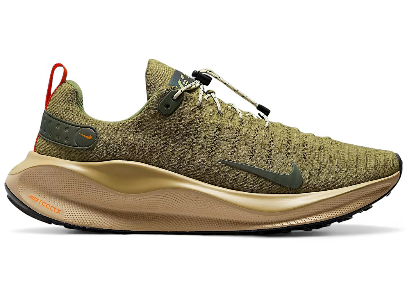 ナイキ ラン オリーブ スニーカー メンズ NIKE REACTX INFINITY RUN 4 NEUTRAL OLIVE FLAX / NEUTRAL OLIVE FLAX PARACHUTE