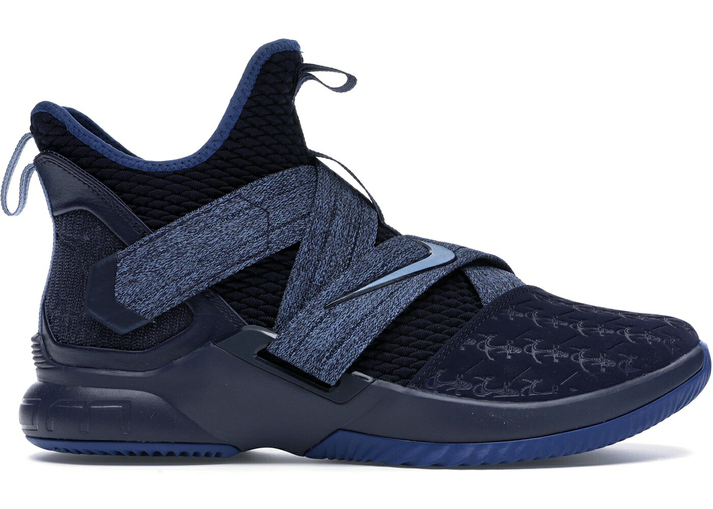ナイキ レブロン 望遠レンズ ソルジャー 青味 青み スニーカー メンズ NIKE LEBRON ZOOM SOLDIER 12 BLACKENED BLUE / BLACKENED BLUE WORK BLUE GYM