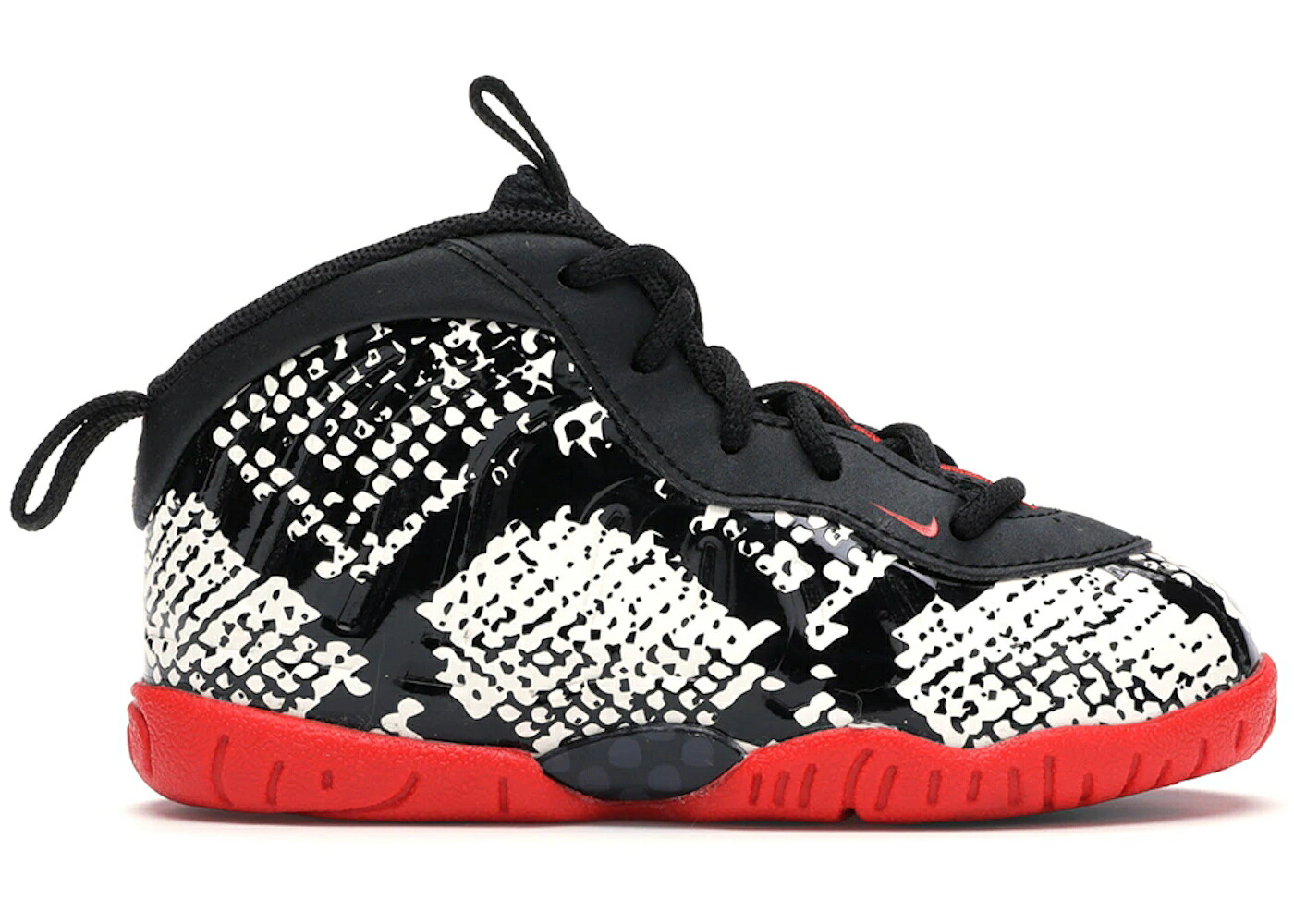 ナイキ フォームポジット 赤 赤いこと 黒いこと 黒いこと エアフォームポジットワン お坊っちゃん キッズ NIKE AIR FOAMPOSITE ONE ALBINO SNAKESKIN (TD) / SAIL HABANERO RED BLACK