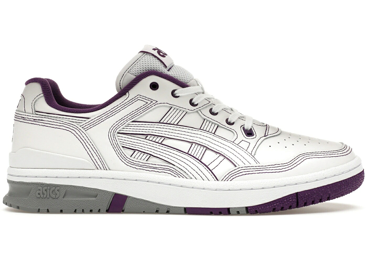 アシックス 白いこと 白いこと 紫 パープル 薄墨色 薄墨色 スニーカー メンズ ASICS EX89 NEEDLES WHITE / WHITE PURPLE GREY