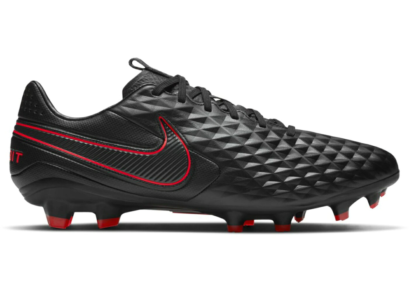 ナイキ ティエンポ レジェンド プロ 黒色 ブラック 赤 レッド 灰色 グレー スニーカー メンズ NIKE TIEMPO LEGEND 8 PRO FG BRED / BLACK CHILE RED DARK SMOKE GREY