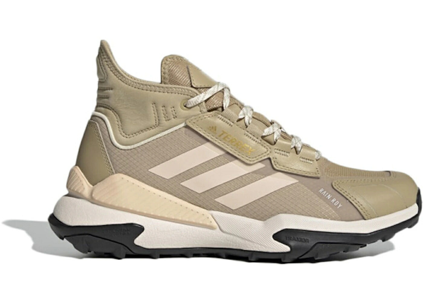 アディダス ミッド ベージュ 茶色 ブラウン 白色 ホワイト WOMEN'S スニーカー レディース ADIDAS TERREX HYPERBLUE MID RAIN RDY BEIGE BROWN (WOMEN'S) / BROWN BEIGE WHITE｜スニケス