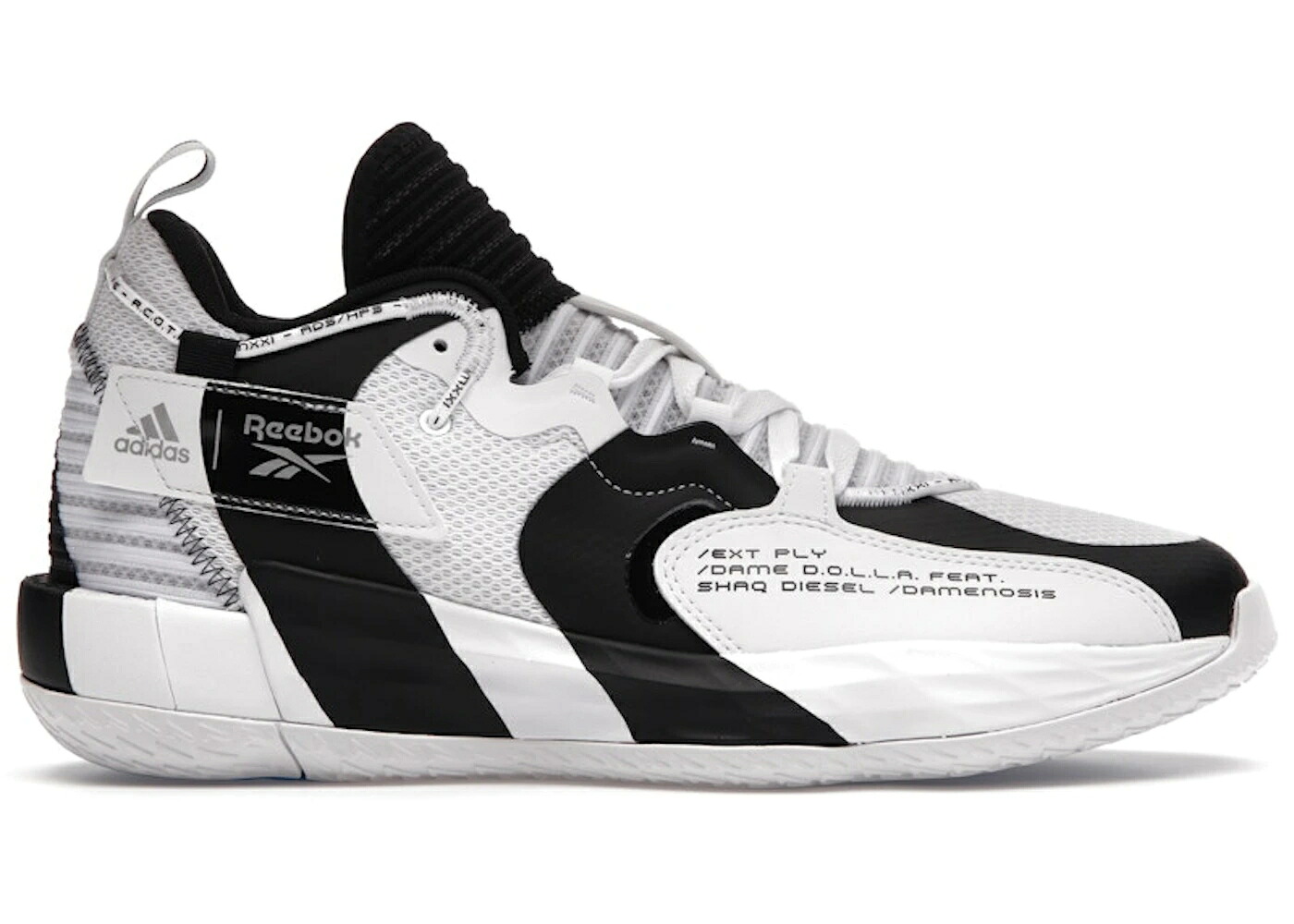 アディダス シャック リーボック 中核グループ 黒いこと 黒いこと 白いこと 白いこと スニーカー メンズ ADIDAS DAME 7 SHAQ REEBOK DAMENOSIS / CORE BLACK CLOUD WHITE CORE