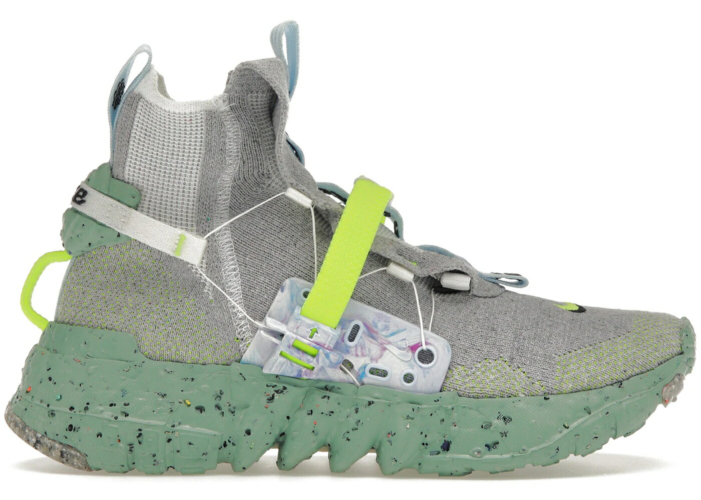 ナイキ 翡翆 ジェード 薄墨色 薄墨色 スニーカー メンズ NIKE SPACE HIPPIE 03 HEALING JADE / GREY HEALING JADE