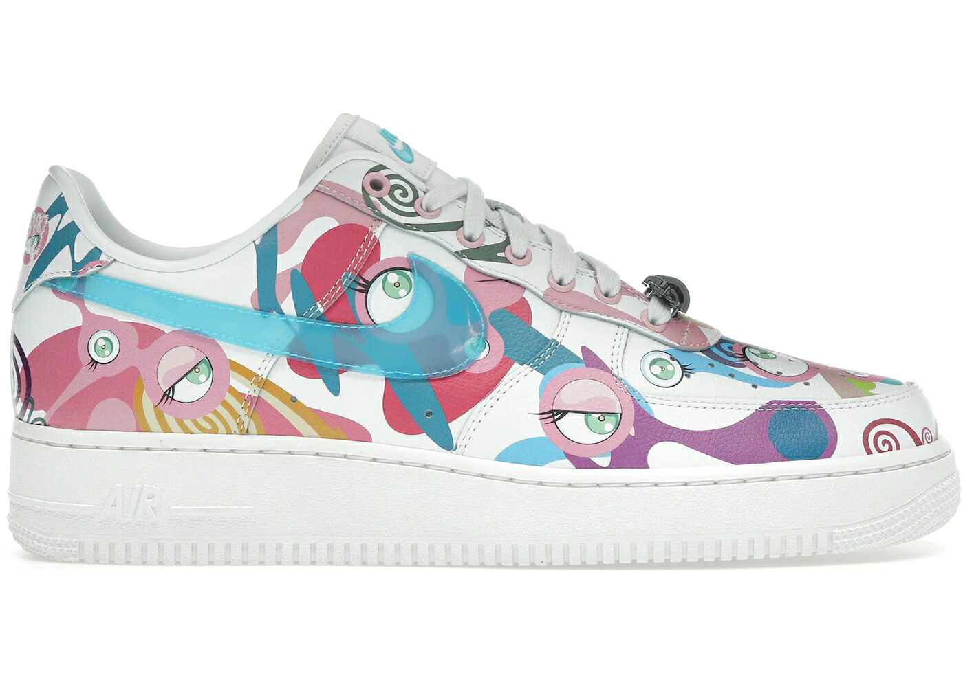 ナイキ 白色 ホワイト 青色 ブルー エアフォース スニーカー メンズ NIKE AIR FORCE 1 LOW RTFKT CLONE X MURAKAMI DNA (EDITION OF 163) / WHITE BLUE MULTI｜スニケス