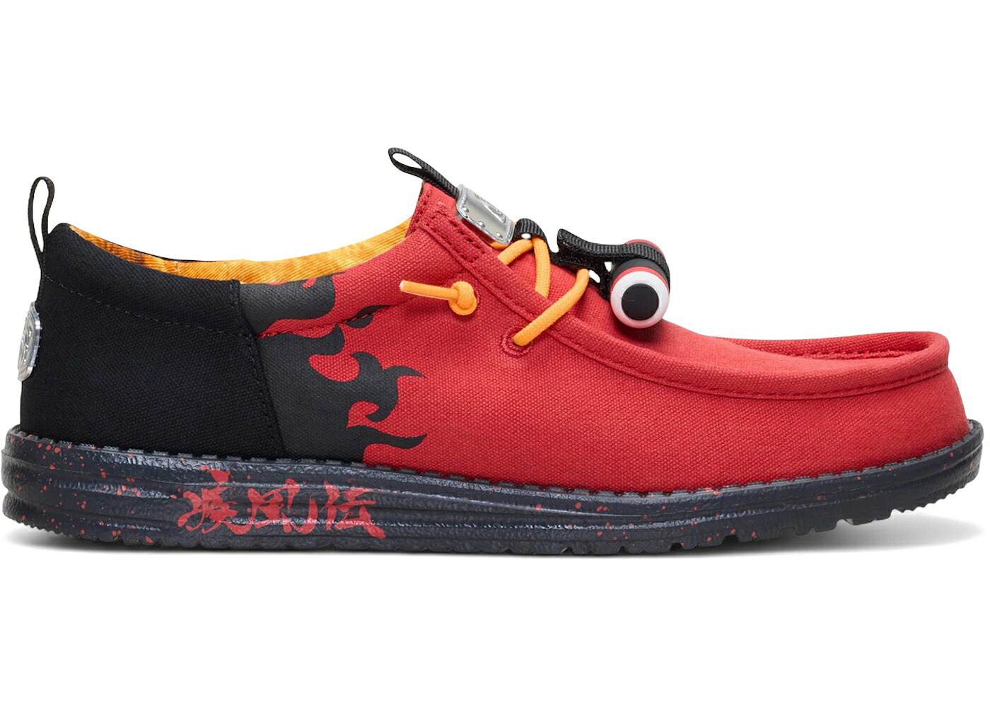 ヘイデュード 赤 レッド 黒色 ブラック スニーカー メンズ HEY DUDE HEY DUDE WALLY FUNK NARUTO SAGE MODE / RED BLACK｜スニケス 42,540円