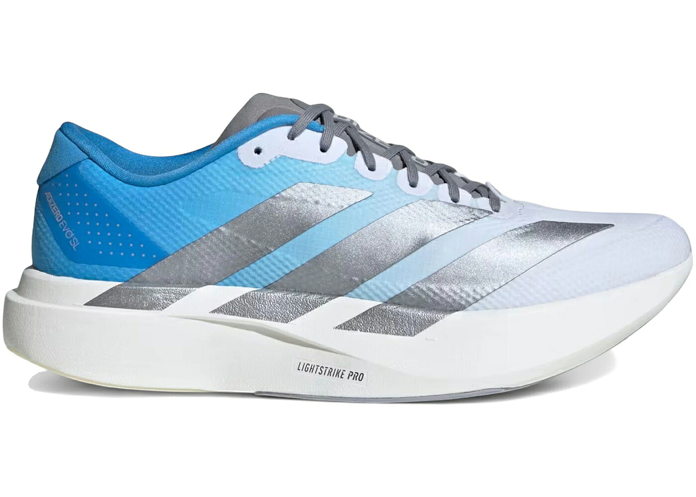 アディダス アディゼロ 白いこと 白いこと 青み 青色 スニーカー メンズ ADIDAS ADIZERO EVO SL CLOUD WHITE BLUE / CLOUD WHITE CLOUD WHITE CLOUD