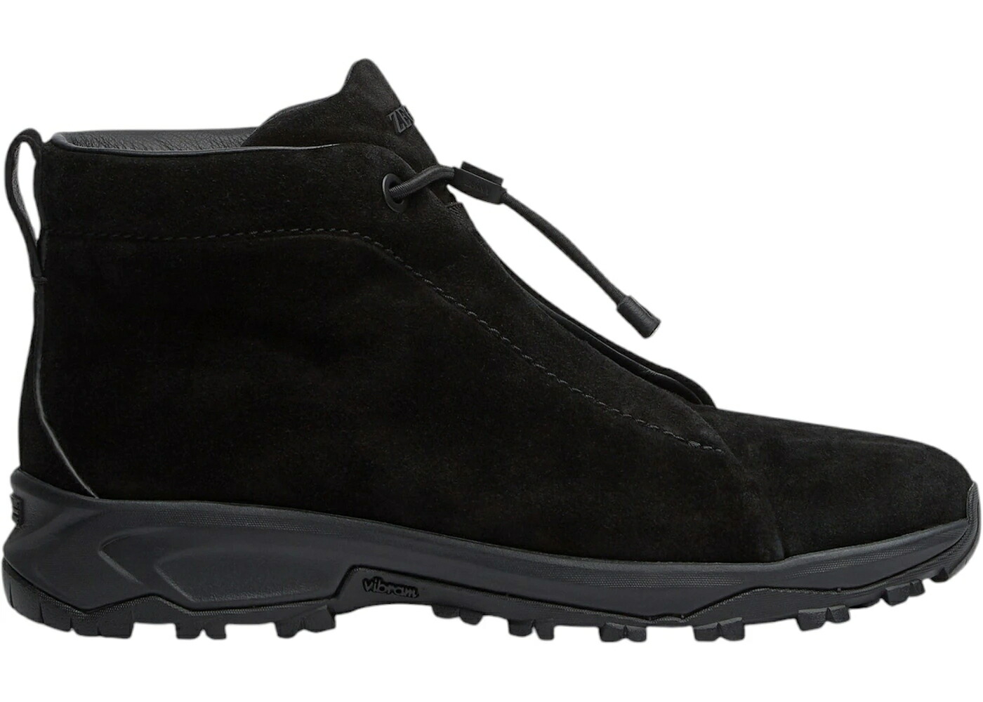 スエード スウェード 黒色 ブラック スニーカー メンズ ZEGNA SUEDE TRIPLE STITCH VETTA SNEAKERS BLACK /