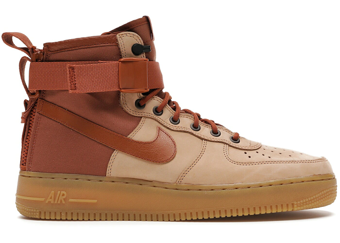 ナイキ ミッド 割り増し金 赤銅色 赤銅色 空軍 スニーカー メンズ NIKE 空想科学小説 AIR FORCE 1 MID PREMIUM PRALINE / PRALINE GUM LIGHT BROWN DARK