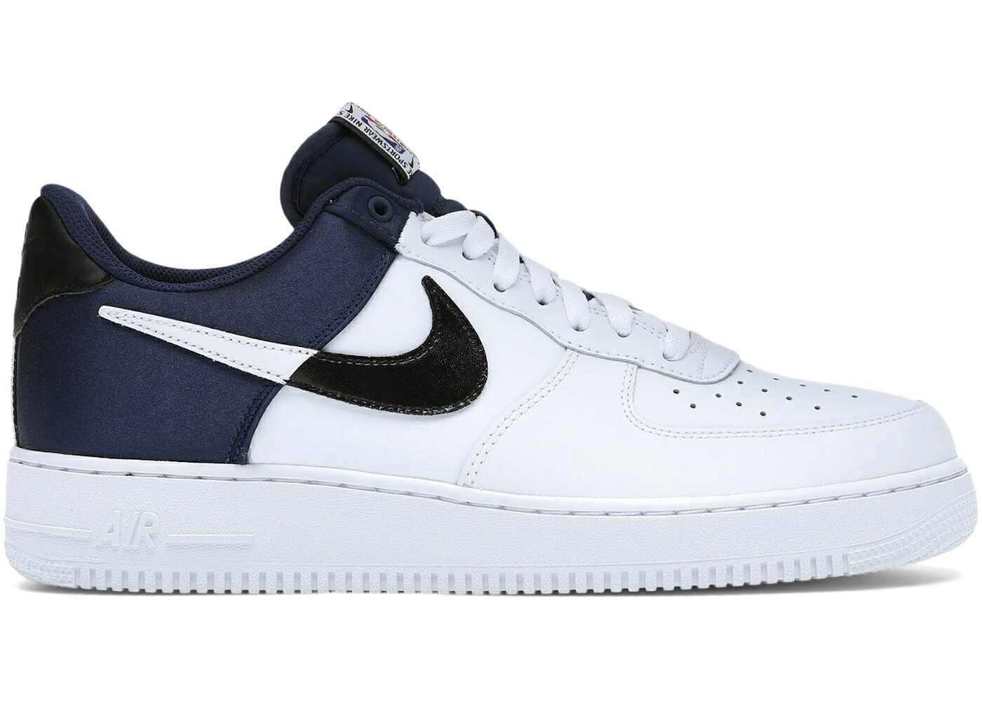ナイキ 紺色 ネイビー サテン 白色 ホワイト 黒色 ブラック エアフォース '07 スニーカー メンズ NIKE AIR FORCE 1 LOW LV8 MIDNIGHT NAVY SATIN / MIDNIGHT NAVY WHITE BLACK 49,500円