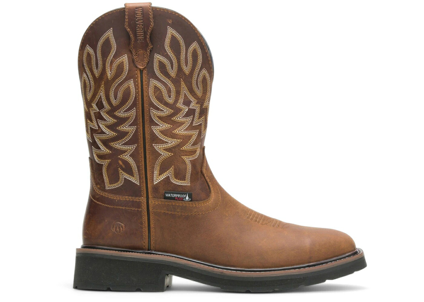 ウルヴァリン 銀色 スチール ブーツ タバコ スニーカー メンズ WOLVERINE RANCHER WATERPROOF STEEL TOE BOOTS TOBACCO /