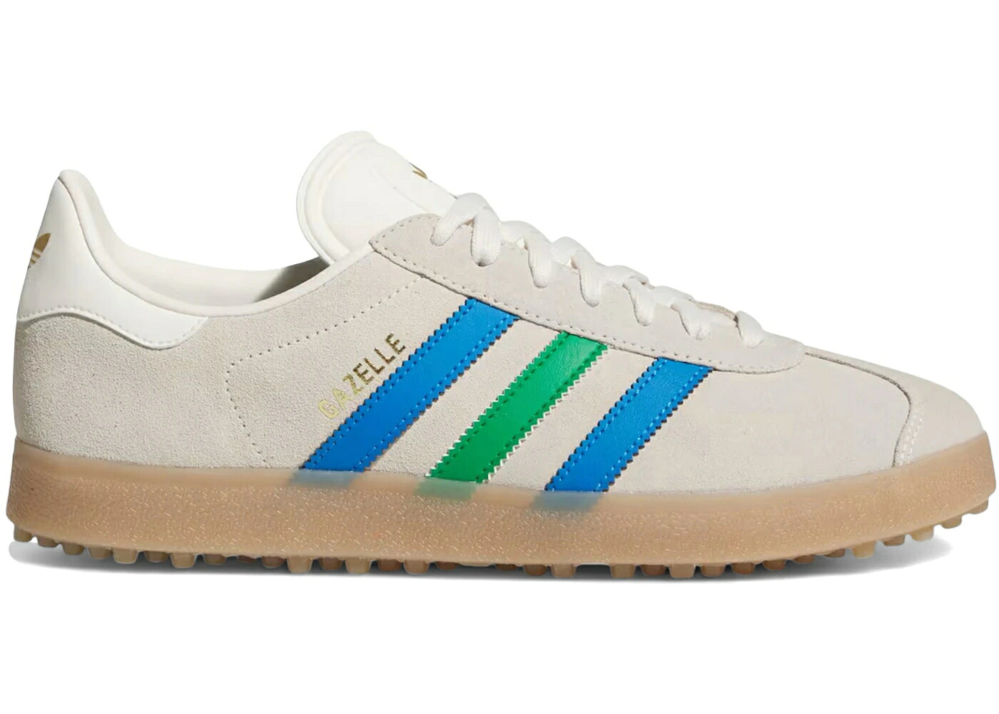 アディダス ガゼル ゴルフ 白いこと 白いこと 緑 緑であること 青み 青色 スニーカー メンズ ADIDAS GAZELLE SPIKELESS GOLF CHALK WHITE GREEN BLUE BIRD / CHALK WHITE GREEN BLUE BIRD
