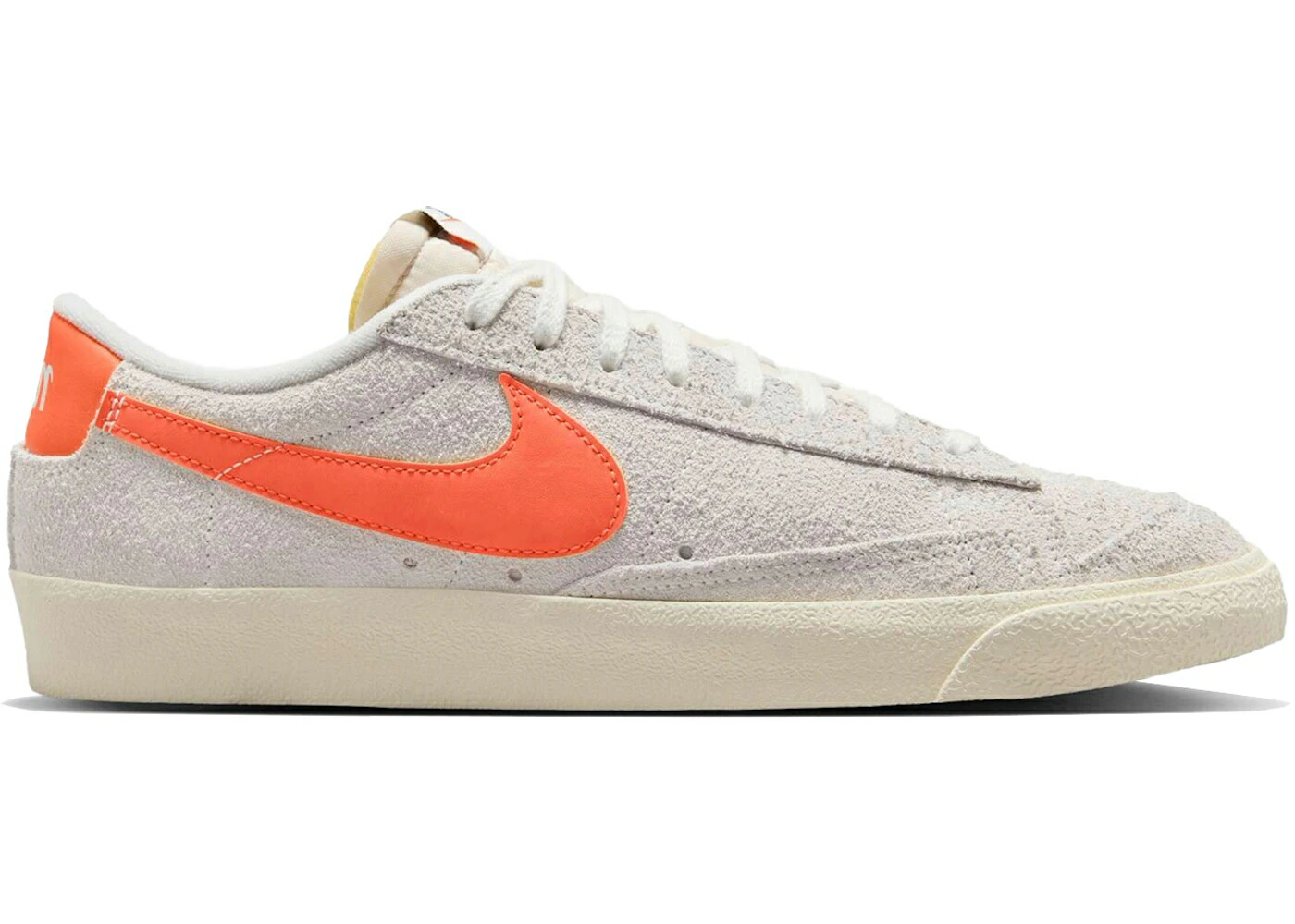 ナイキ ブレイザー 橙 オレンジ 白色 ホワイト 黒色 ブラック 77 スニーカー メンズ NIKE BLAZER LOW PRM COCONUT MILK SAFETY ORANGE / SUMMIT WHITE COCONUT MILK BLACK